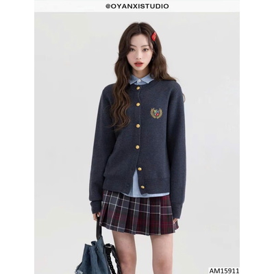 AM15911 ÁO KHOÁC LEN CARDIGAN HUY HIỆU