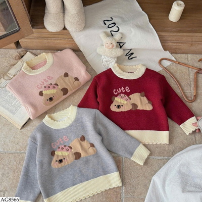 AG8566 ÁO LEN GẤU CUTE CHO BÉ