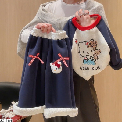 SG13461 BỘ NỈ LÓT LÔNG MÈO KITTY BG
