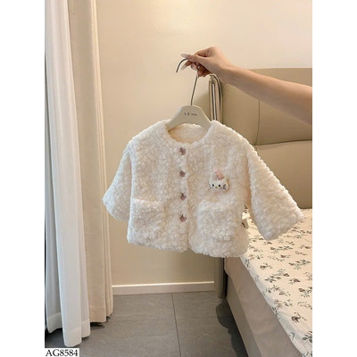 AG8584 ÁO KHOÁC LÔNG KITTY CHO BÉ