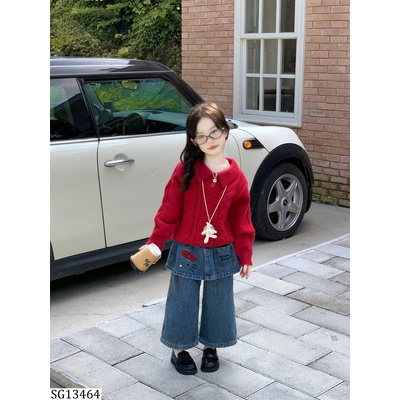 SG13464 SET ÁO LEN PHỐI QUẦN JEAN KITTY