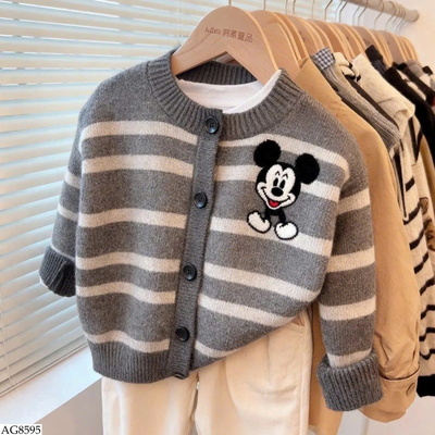 AG8595 ÁO CARDIGAN KẺ MICKEY