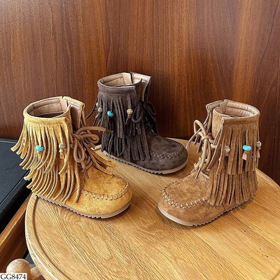 GG8474 BOOT DA LỘN TUA RUA BG