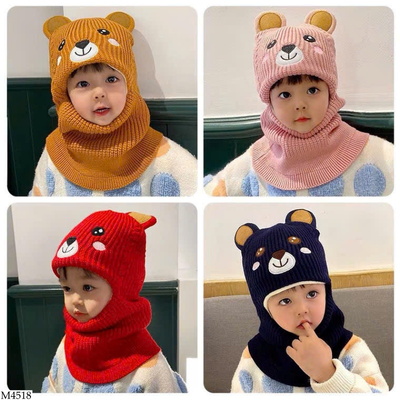M4518 MŨ LEN GẤU CUTE CHO BÉ