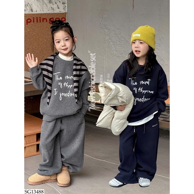 SG13488 BỘ NỈ CHỮ AMBB BG giá mới