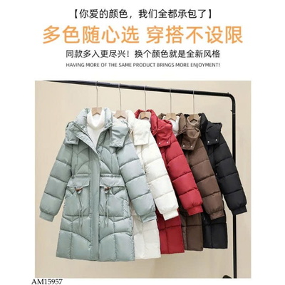 AM15957 ÁO KHOÁC PHAO NỮ DÁNG DÀI