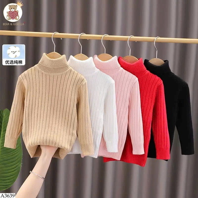 A3639 ÁO LEN CỔ LỌ CHO BÉ