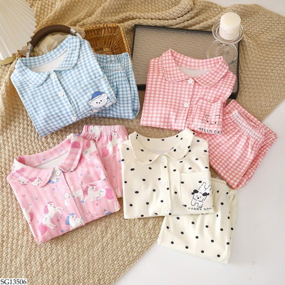 SG13506 BỘ NGỦ PIJAMA CHO BÉ GÁI