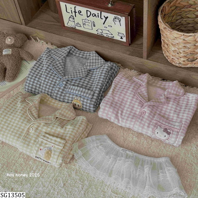 SG13505 SET PIJAMA KẺ CARO