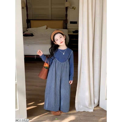 SG13522 SET ÁO PHỐI QUẦN YẾM JEANS BG
