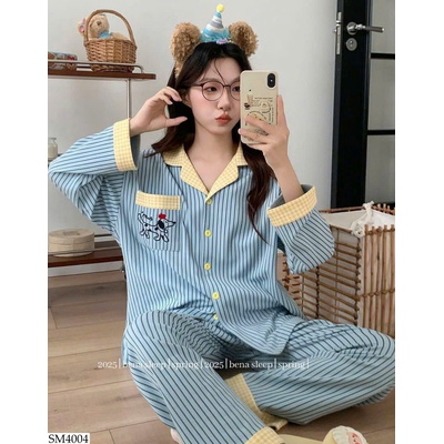 SM4004 BỘ PIJAMA KẺ CHO NỮ