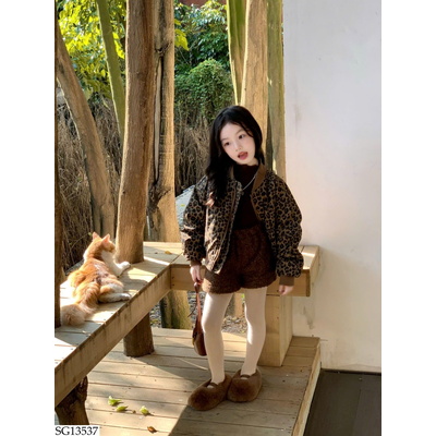 SG13537 SET ÁO KHOÁC DA BEO MIX QUẦN SHORT BG
