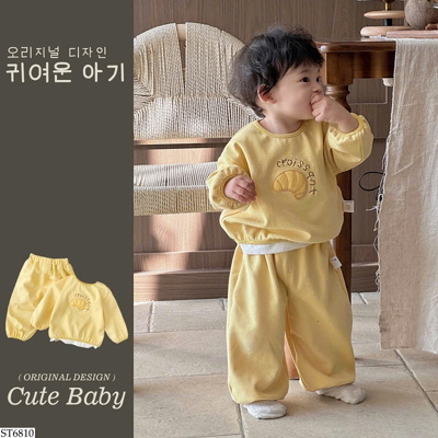 ST6810 BỘ NỈ DỄ THƯƠNG CHO BÉ 