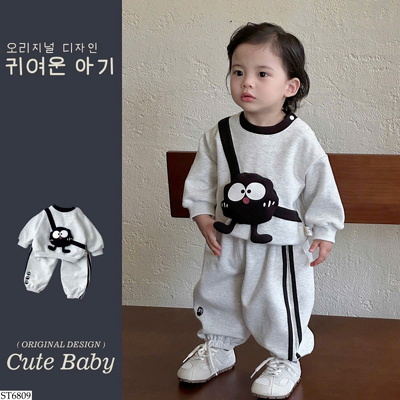 ST6809 BỘ NỈ CUTE CHO BÉ 