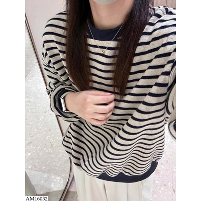 AM16032 ÁO LEN KẺ CHO NỮ
