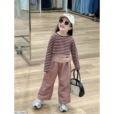SG13563 SET HỒNG KẺ NGANG BÉ GÁI