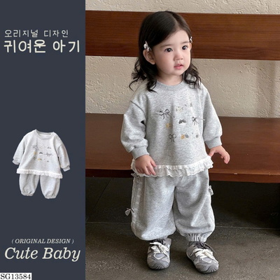 SG13584 SET NỈ XÁM PHỐI REN BG