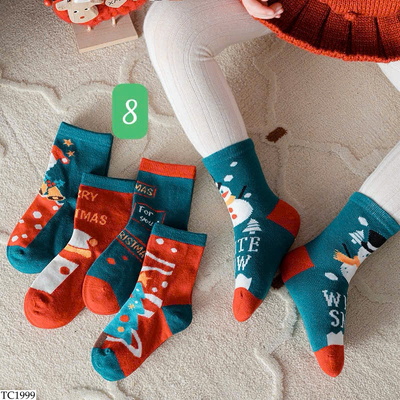 TC1999 SET 5 ĐÔI TẤT GIÁNG SINH, HALLOWEEN CHO BÉ