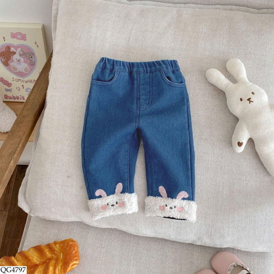 QG4797 QUẦN JEAN PHỐI GẤU LÔNG