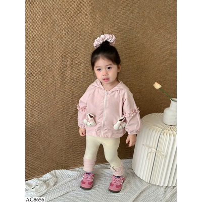 AG8656 ÁO KHOÁC MŨ TAI GẤU CUTE