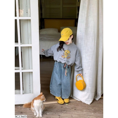 SG13603 SET ÁO NỈ MIX QUẦN JEAN BG (quần lót lông)