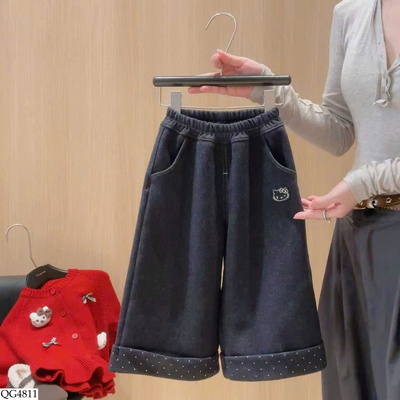 QG4811 QUẦN JEAN LÓT LÔNG CHO BÉ GÁI 