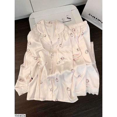 SM4024 BỘ PIJAMA KITTY PHỐI REN CHO NỮ 