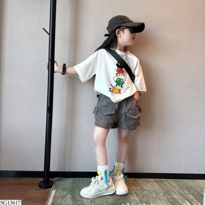 SG13617 SET ÁO MÈO MIX SHORT TÚI HỘP BG