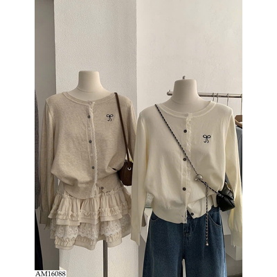 AM16088 ÁO CARDIGAN THÊU NƠ