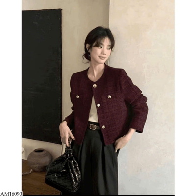 AM16090 ÁO KHOÁC DẠ TWEED NỮ
