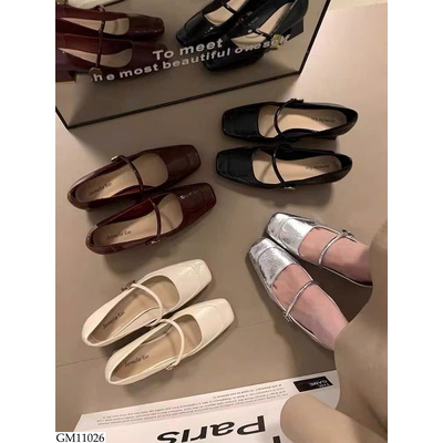 GM11026 GIÀY MARY JANE CAO GÓT MŨI VUÔNG