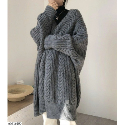 AM16100 ÁO KHOÁC CARDIGAN DỆT KIM DÁNG DÀI