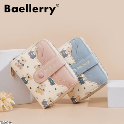 TM6769 VÍ NGẮN BAELLERRY HỌA TIẾT GẤU