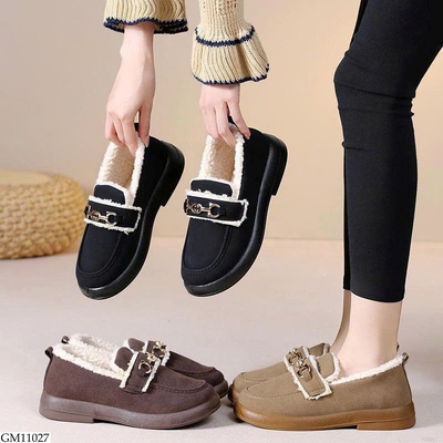 GM11027 GIÀY LƯỜI NỮ LÓT LÔNG CỪU