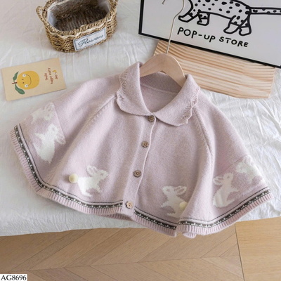 AG8696 ÁO CHOÀNG LEN HÌNH THỎ BG