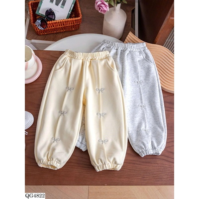 QG4822 QUẦN DÀI CHO BÉ CÓ HÌNH NƠ XINH XẮN