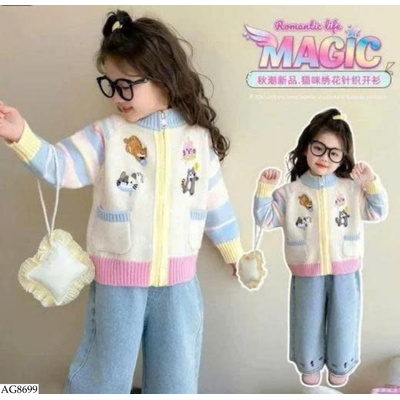 AG8699 ÁO KHOÁC LEN HÌNH MÈO
