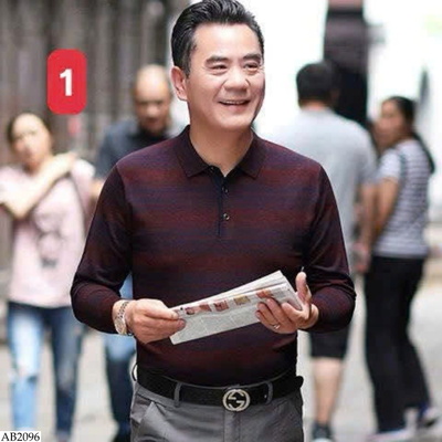 AB2096 ÁO POLO DÀI TAY NAM TRUNG NIÊN