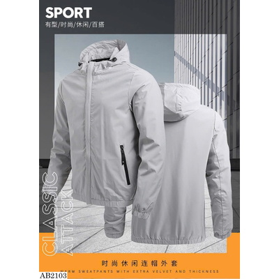 AB2103  ÁO KHOÁC JACKET NAM CÓ MŨ