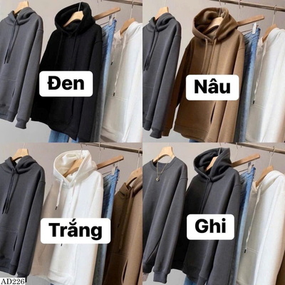 AD226 ÁO NỈ LÓT NHUNG NAM NỮ INBLUE