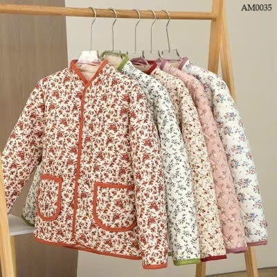 AM0035 ÁO HOA CHẦN TRÁM TRUNG NIÊN