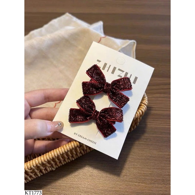 KT1773 SET 2 KẸP TÓC NƠ CHO BG