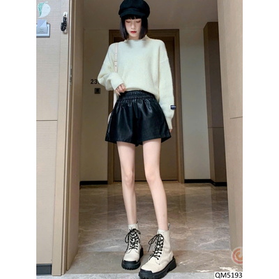 QM5193 QUẦN SHORT DA CHO NỮ