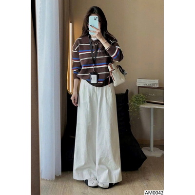 AM0042 ÁO POLO KẺ CHO NỮ