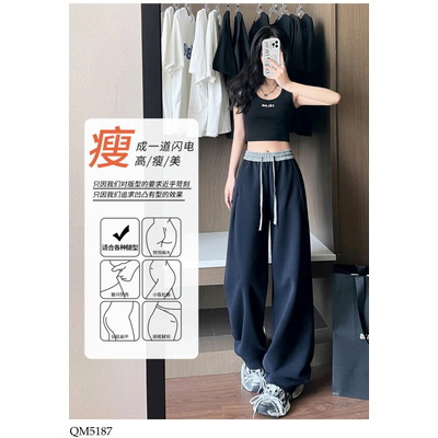 QM5187 QUẦN NỈ SUÔNG CẠP CHUN 