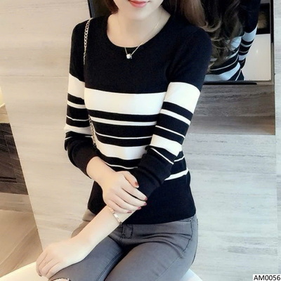 AM0056  ÁO LEN KẺ NỮ