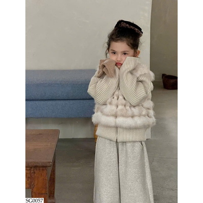 SG0057 SET ÁO PHỐI LÔNG MIX QUẦN SUÔNG BG