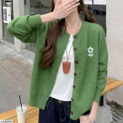 AM0096 ÁO CARDIGAN LEN HOA NỮ