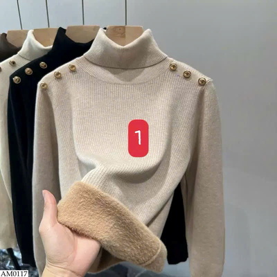 AM0117 ÁO LEN LÓT LÔNG CỔ LỌ