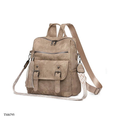 TM6795 BALO NỮ DA PU PHỐI DÂY HỌA TIẾT